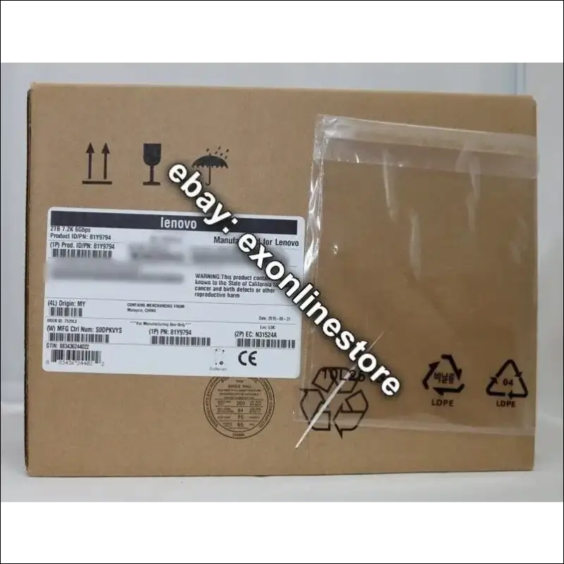 81Y9794 - 2TB 7.2K 6Gbps NL SATA 3.5" G2HS HDD (FRU: 81Y9795)