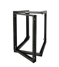 Tecmojo 2 Post 18RU Wall Mount Server Rack 19 inches Open Frame with 180 Degree Swing Gate 457 mm Deep