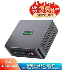 Mini PC Intel 12th Gen N100(up to 3.4GHz) 16G RAM 500G SSD Dual 2.5G LAN Desktop Computer HDMI 4K
