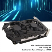 8GB GDDR5 256Bit Gaming Video Card with Dual Cooling Fan, 1244Mhz GPU, 7000Mhz Memory, 4K 1080P Compatible, PCI Express 3.0 for Computer Chassis