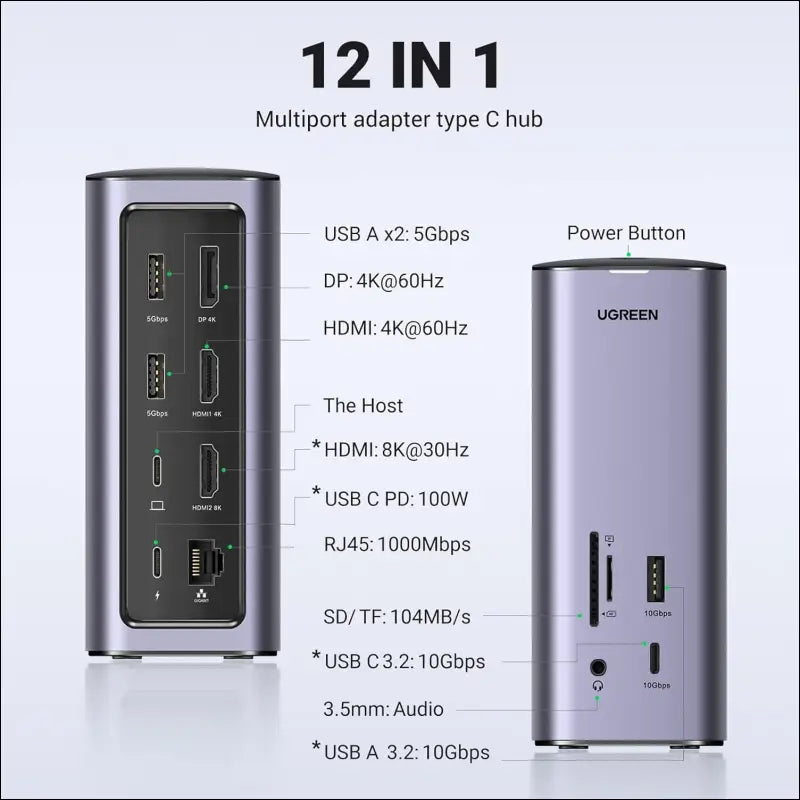 90325 13-in-1 USB-C Triple Display Docking Station