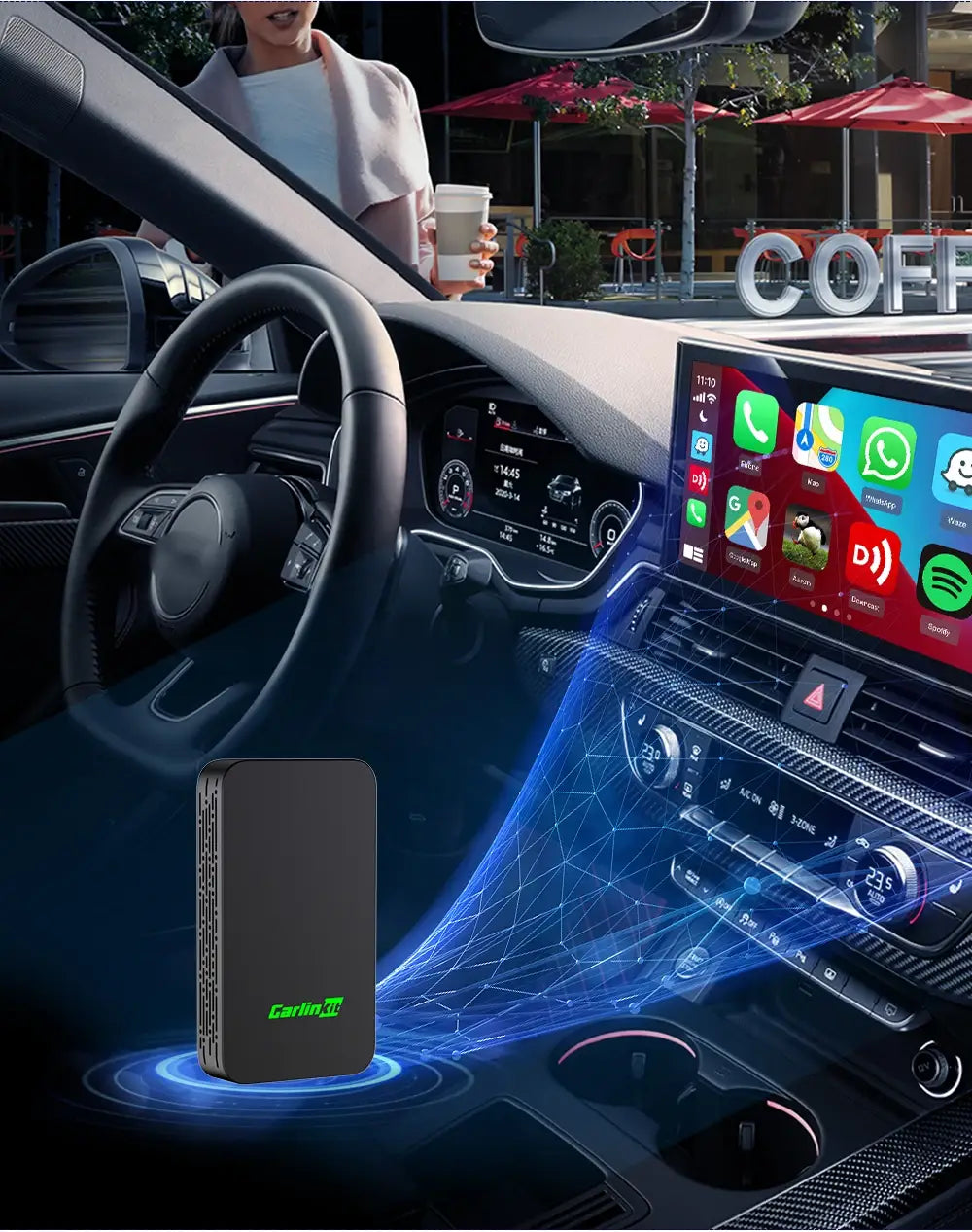 CarlinKit 5.0 CarPlay Android Auto Wireless Adapter Dongle for Toyota Mazda Vw Peugeot Havel Jeep Cadillac Chevrolet