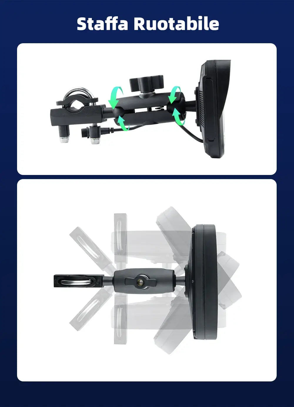 EKIY 5.0 inch Wireless CarPlay Moto Android Auto Portable Digital Motorcycle Dashboard GPS Navigation Display Screen