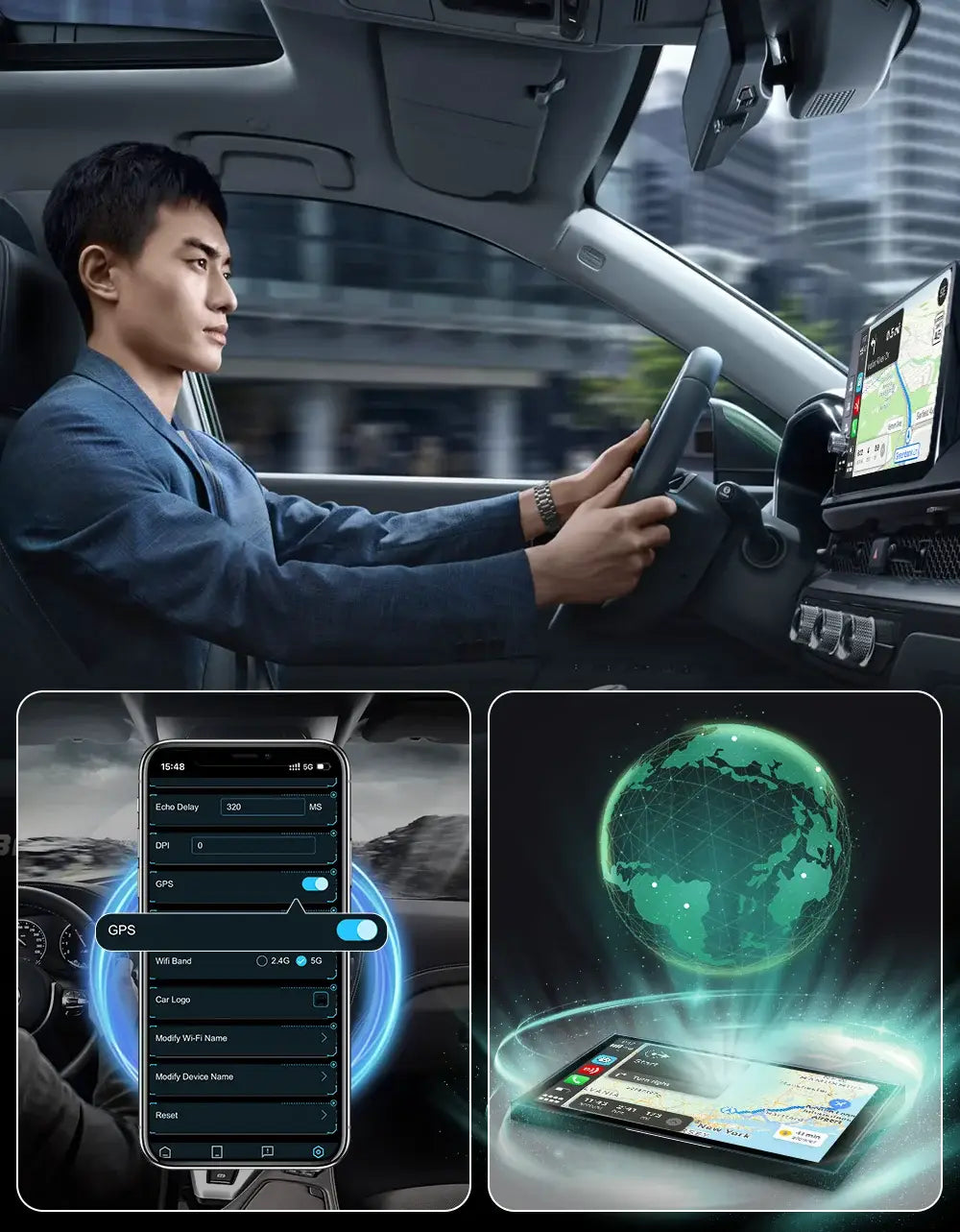 CarlinKit 5.0 CarPlay Android Auto Wireless Adapter Dongle for Toyota Mazda Vw Peugeot Havel Jeep Cadillac Chevrolet