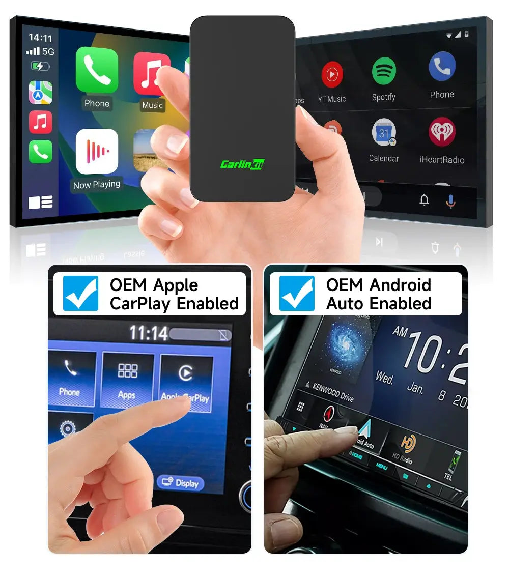 CarlinKit 5.0 CarPlay Android Auto Wireless Adapter Dongle for Toyota Mazda Vw Peugeot Havel Jeep Cadillac Chevrolet