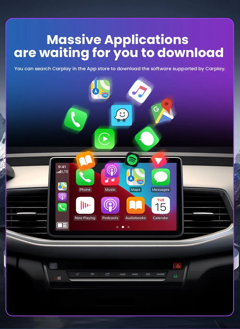 CarPlay Android Auto Wireless Adapter Plug And Play Bluetooth WiFi Connection For Kia Jeep Audi Volvo Peugeot Opel