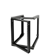 Tecmojo 2 Post 18RU Wall Mount Server Rack 19 inches Open Frame with 180 Degree Swing Gate 457 mm Deep