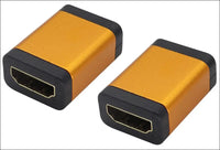 AAOTOKK HDMI Female Coupler 4K HDMI Female to Female Connector 4K@60hz Aluminum Alloy HDMI Extender for HDTV PC Computer,Monitor,Laptop,Projector,AV Receiver,DVD...