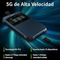Acer Connect Enduro M3 WiFi Router with Sim 5G, Mobile Hotspot, Router WiFi 6 Dual Band, Octa Core 2.4 GHz, Display 2.4 Inch, NanoSim, USB 3.0 TypeC, MIL-STD-810H Certificate,...