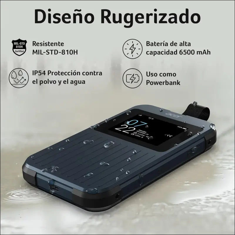 Acer Connect Enduro M3 WiFi Router with Sim 5G, Mobile Hotspot, Router WiFi 6 Dual Band, Octa Core 2.4 GHz, Display 2.4 Inch, NanoSim, USB 3.0 TypeC, MIL-STD-810H Certificate,...