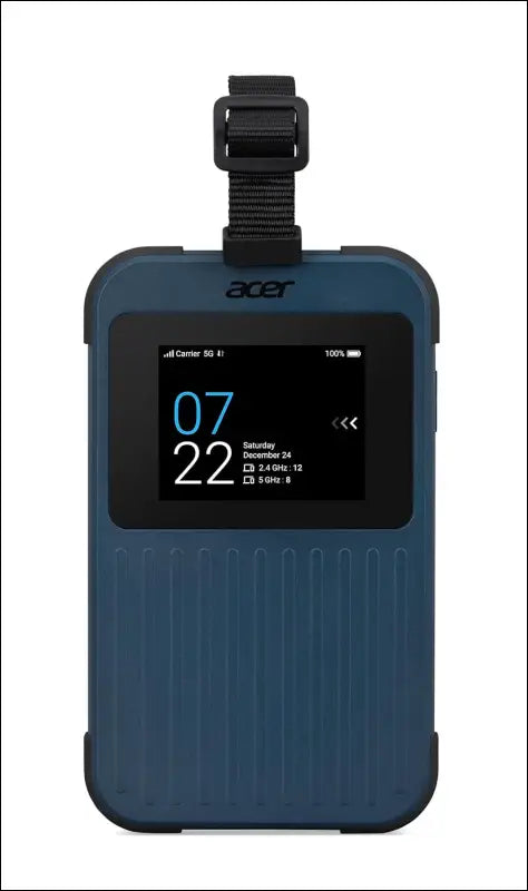 Acer Connect Enduro M3 WiFi Router with Sim 5G, Mobile Hotspot, Router WiFi 6 Dual Band, Octa Core 2.4 GHz, Display 2.4 Inch, NanoSim, USB 3.0 TypeC, MIL-STD-810H Certificate,...