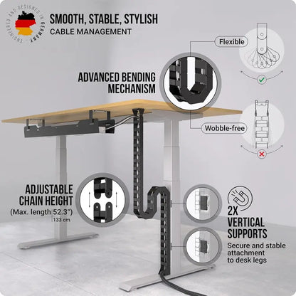 Adjustable Under Desk Cable Management