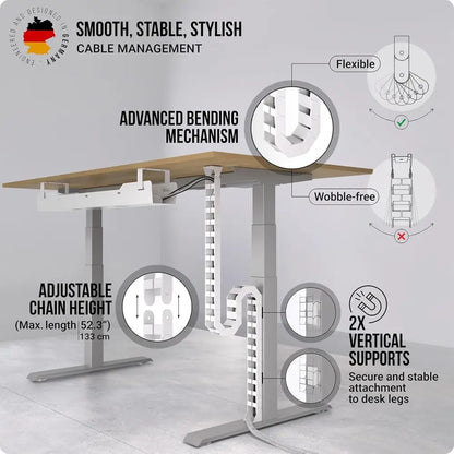 Adjustable Under Desk Cable Management
