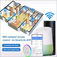 Aiconez Mini Smart Plug Mini Power Outlet Wi-Fi Enabled Smart Socket Compatible with Amazon Alexa Google Home Remote Control You can Access Anytime Anywhere. (1pc Mini Socket)