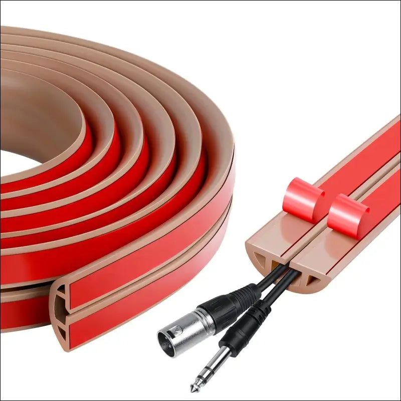 AiQInu Cable Duct Self-Adhesive, Flexible Cable Duct, Hiding Cable for All Power Cables, Home, Office, School, Server Room, Hidden Cables, Cable Management, 30 mm x 3 m, Brown