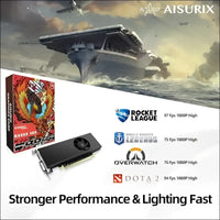 AISURIX RX 550 4GB Graphics Card LP GDDR5 128Bit Computer Video Card with HDMI/DVI Ports Directx 12 PCI Express 3.0 X8