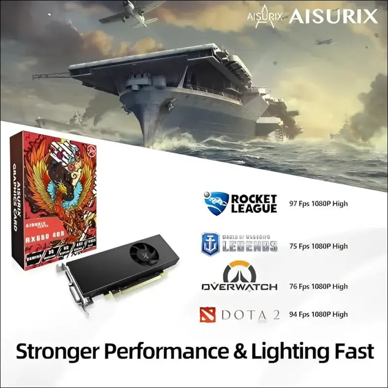AISURIX RX 550 4GB Graphics Card LP GDDR5 128Bit Computer Video Card with HDMI/DVI Ports Directx 12 PCI Express 3.0 X8