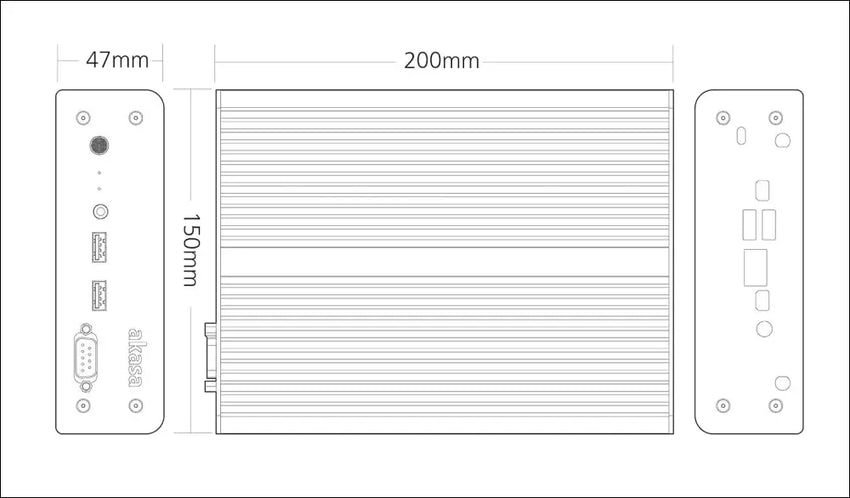 Akasa Newton MC | FANLESS NUC Case | Aluminum Cooling | SSD/HDD support