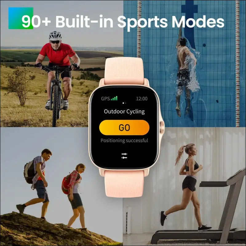 Amazfit [2022 New Version] GTS 2 Smart Watch Fitness Watch with Heart Rate, SpO2 Monitor, Bluetooth Call, Alexa Built-in, 90+ Sports Modes, 3GB Music Storage&Control, Black