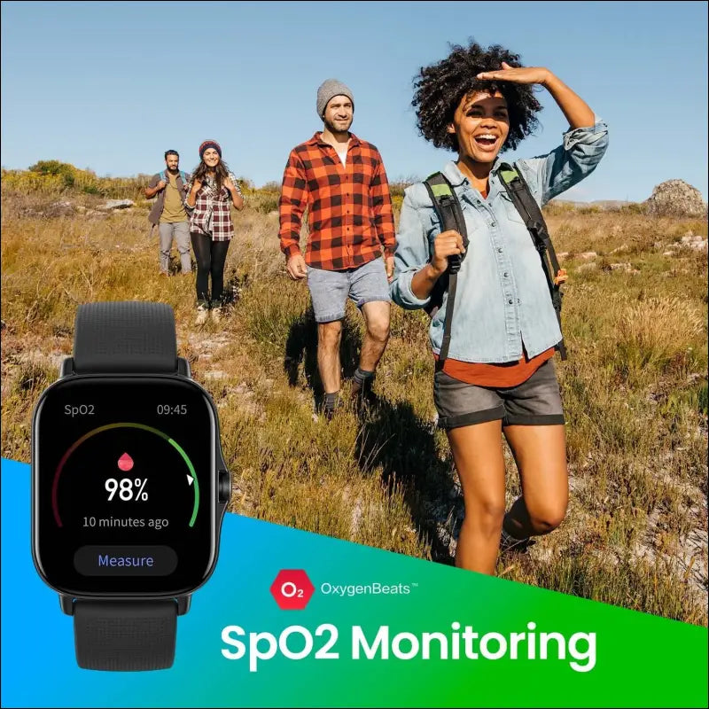 Amazfit [2022 New Version] GTS 2 Smart Watch Fitness Watch with Heart Rate, SpO2 Monitor, Bluetooth Call, Alexa Built-in, 90+ Sports Modes, 3GB Music Storage&Control, Black