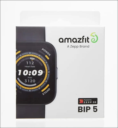 Amazfit Bip 5 Smart Watch, 46mm, Bluetooth Calling, Alexa Built-in, GPS Tracking, 10-Day Long Battery Life - Black