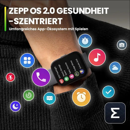 Amazfit Bip 5 Smart Watch, 46mm, Bluetooth Calling, Alexa Built-in, GPS Tracking, 10-Day Long Battery Life - Black