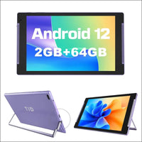 Android 12 Tablet, TJD 10 inch Tablets, 2GB RAM 64GB ROM 512GB Expandable Storage Tablets PC, Quad Core Processor, WiFi, IPS + Touch Screen, Large Battery, Bluetooth, 8.0MP...