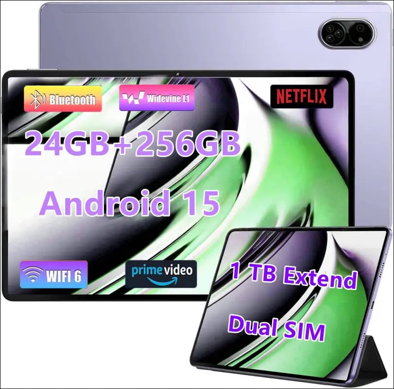 Android Tablet 10.1" inch, 4G LTE Dual SIM, 24GB RAM,256GB Storage,Supports Extend 1TB, IPS Touchscreen,Dual Camera, WiFi/WLAN/Bluetooth/GPS,TYD-109pro