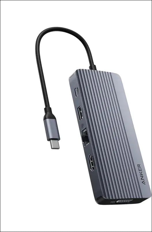 Anker 10-in-1 USB C Hub Dual-Display USB-C Docking Station 4K@30Hz HDMI Display 1080p VGA 100W Power Delivery 5 Gbps