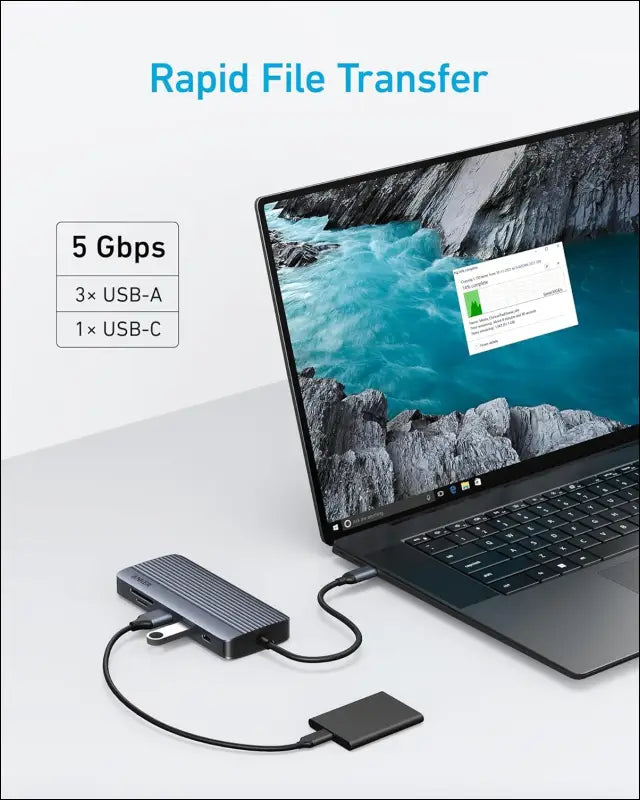 Anker 10-in-1 USB C Hub Dual-Display USB-C Docking Station 4K@30Hz HDMI Display 1080p VGA 100W Power Delivery 5 Gbps