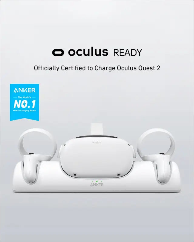 Anker Charging Dock for Oculus Quest 2 Oculus Certified Charging Station Stand Set Headset Display Holder
