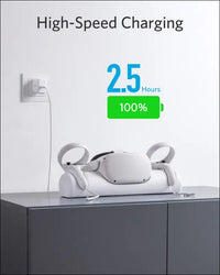 Anker Charging Dock for Oculus Quest 2 Oculus Certified Charging Station Stand Set Headset Display Holder