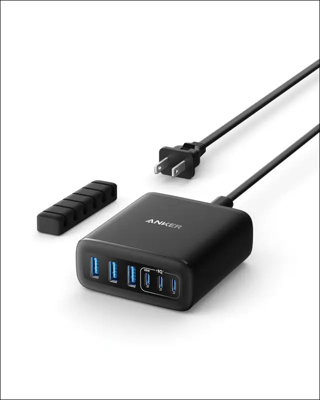 Anker Desktop Charger Fast Charging USB C Charger 112W Max 6-Port Charging Station for iPhone iPad MacBook Samsung