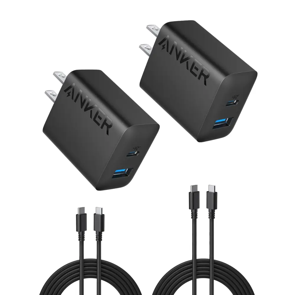 Anker iPhone 16 Charger 2-Pack 20W Fast USB C Charger Block for iPhone 16/16 Pro Max/15 Series/iPad Pro and More (Black