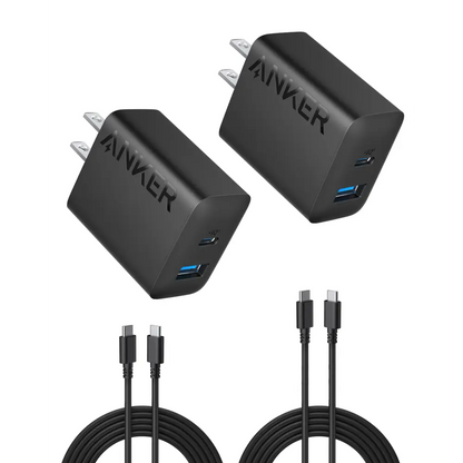 Anker iPhone 16 Charger 2-Pack 20W Fast USB C Charger Block for iPhone 16/16 Pro Max/15 Series/iPad Pro and More (Black