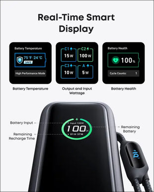 Anker Laptop Power Bank 25,000mAh Portable Charger with Triple 100W USB-C Ports for Multi-Device Charging Built-in