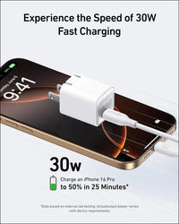 Anker Nano Charger USB C GaN Charger 30W PIQ 3.0 Foldable PPS Fast Charger for iPhone 16 / 15 and more series Galaxy