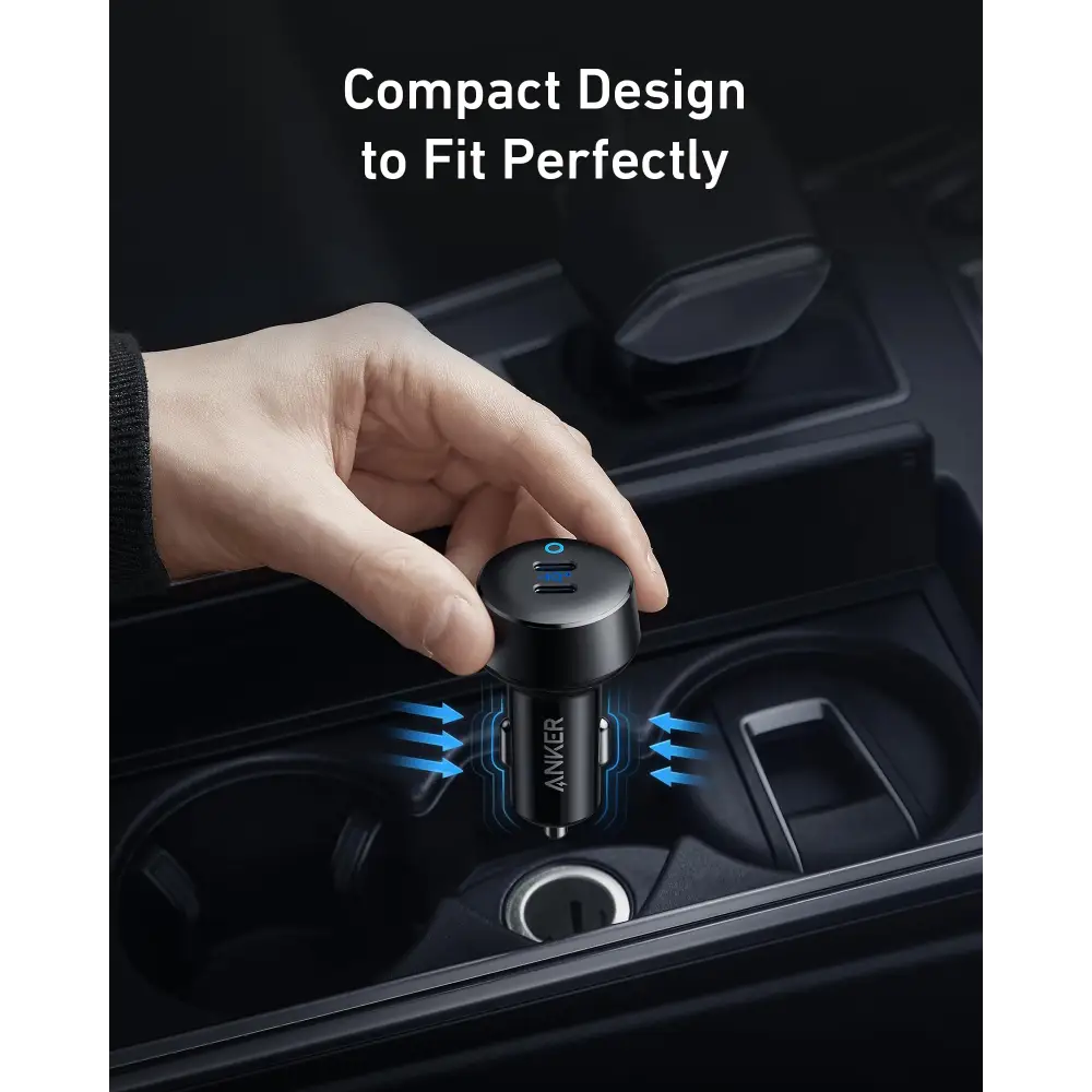 Anker USB C Car Charger 40W 2-Port PowerIQ 3.0 Type C Adapter iPhone 16 Car Charger PowerDrive III Duo with Power