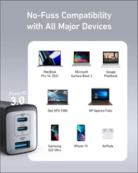 Anker USB C Charger (Nano 65W) PPS 3-Port Fast Compact Foldable USB C Charger Block for MacBook iPad Pro Galaxy S24