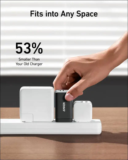 Anker USB C Charger (Nano 65W) PPS 3-Port Fast Compact Foldable USB C Charger Block for MacBook iPad Pro Galaxy S24