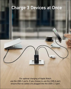 Anker USB C Charger (Nano 65W) PPS 3-Port Fast Compact Foldable USB C Charger Block for MacBook iPad Pro Galaxy S24