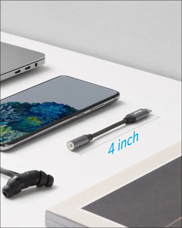 Anker USB C to 3.5mm Audio Adapter Male to Female Nylon Cable for Samsung S20/S20 + /S20 Ultra Pixel 4/ + 4XL and More