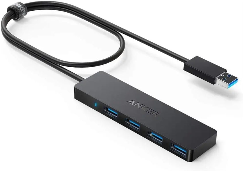 Anker USB Hub 4 Ports Multiple USB 3.0 Hub USB Splitter for Laptop Extender for A Port Laptop PC Desktop and More