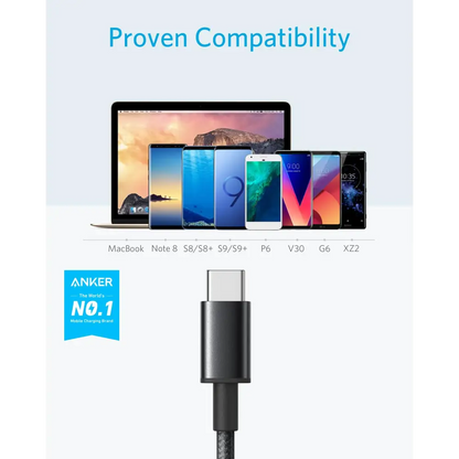 Anker USB to USB C Cable [2 Pack 3FT] USB A to USB C Charger Cord for Samsung Galaxy S10 S10 + LG V30 Beats Fit Pro
