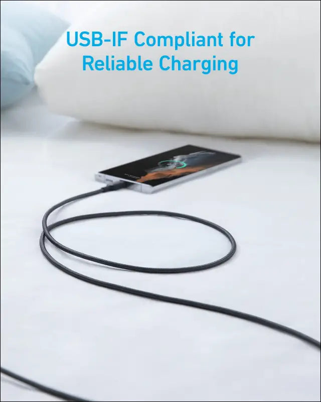 Anker USB to USB C Cable USB A to Type C Charger Cord (2 Pack 6FT) for Samsung Galaxy Note 10/S10 + S10 LG V30 (USB 2.0