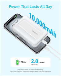 Anker Zolo Magnetic Power Bank Compact 10,000mAh Wireless Portable Charger with 30W Max Fast Charging Skin-Friendly