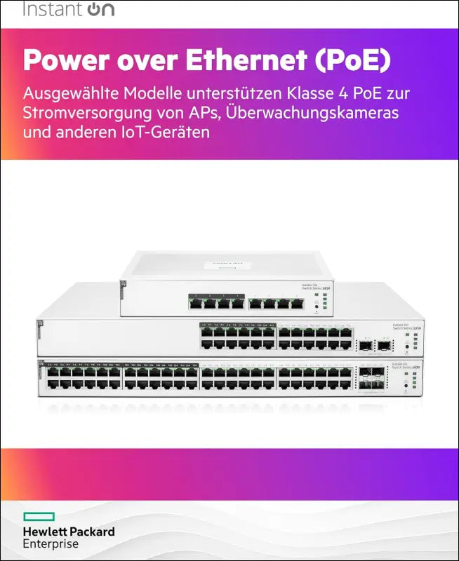 Aruba Instant on 1830 8-Port Gb | 4-Port Class 4 Poe Smart Switch (65W) - 8X 1G | Fanless | EU Europe Cord (JL811A#ABB)