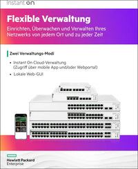 Aruba Instant on 1830 8-Port Gb | 4-Port Class 4 Poe Smart Switch (65W) - 8X 1G | Fanless | EU Europe Cord (JL811A#ABB)