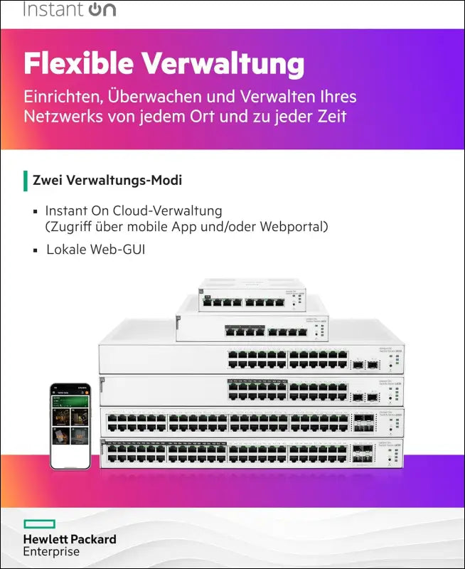 Aruba Instant on 1830 8-Port Gb | 4-Port Class 4 Poe Smart Switch (65W) - 8X 1G | Fanless | EU Europe Cord (JL811A#ABB)