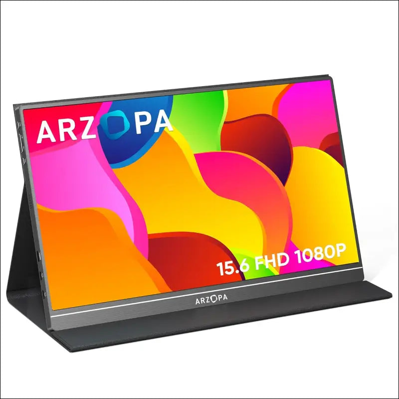 ARZOPA Portable Monitor 15.6’’ 1080P FHD Laptop Monitor USB C HDMI Computer Display HDR Eye Care External Screen